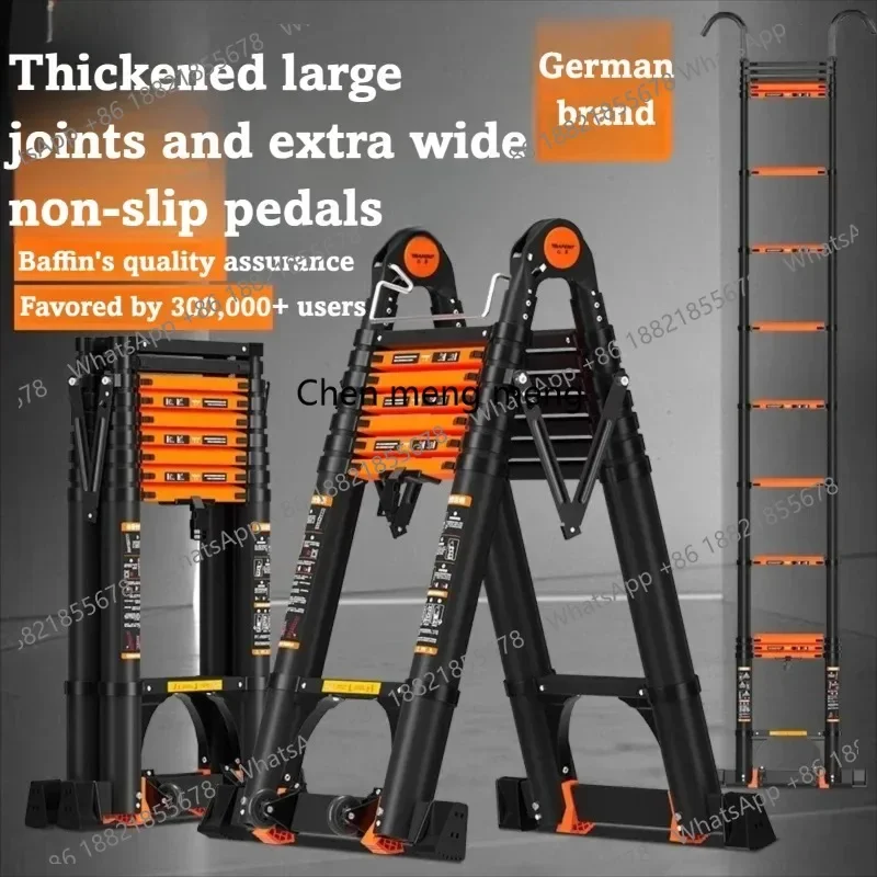 

New arrive Aluminum Alloy Telescopic Ladder Multifunctional Herringbone Design for Home Portable Engineering Construction Use