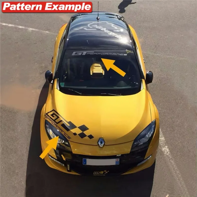 Car Styling Vinyl Sticker Auto Front File Windshield Window Windscreen Modified Decals for Renault GT Performance