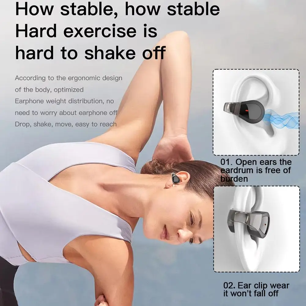 

Clip-on Sports Earphones Mini Stereo 5.4 Bluetooth Ultra Bluetooth Long Life Earphones B4h7