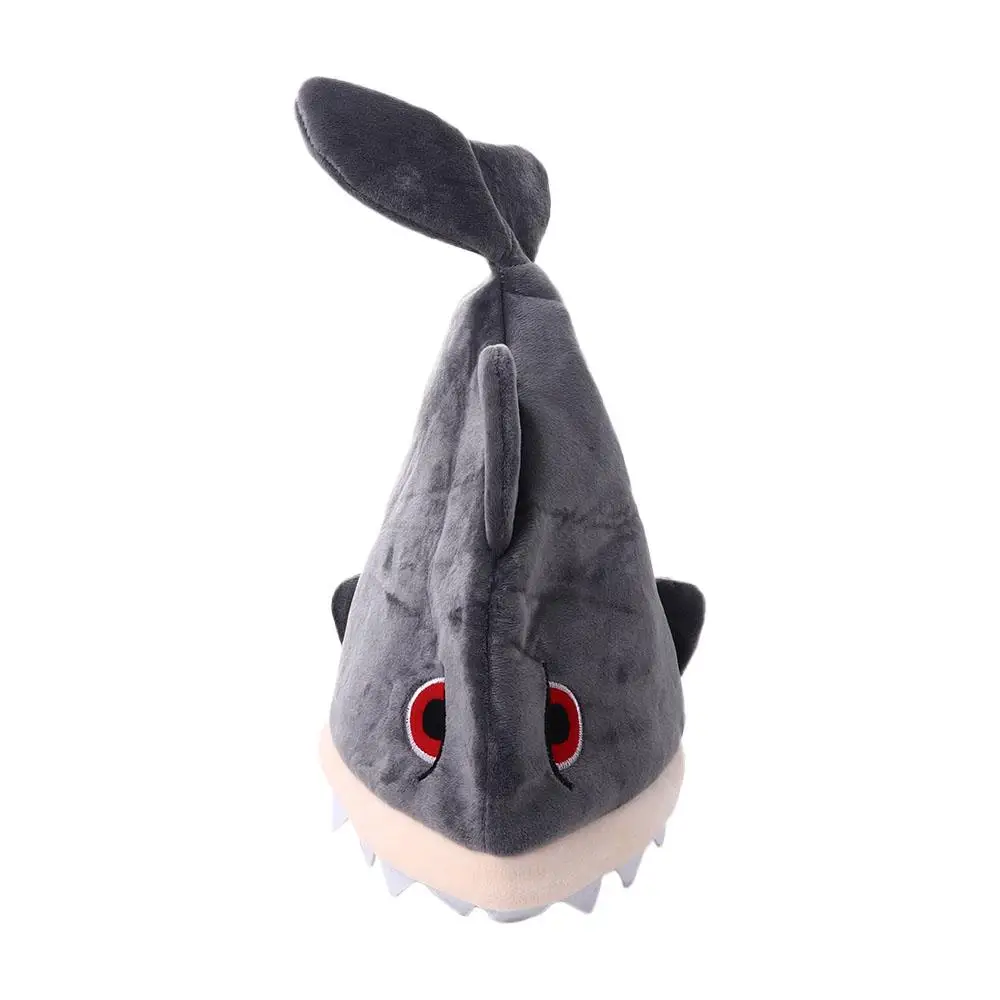 Vestir-se Plush Shark Cap para Cosplay, Evento do jogo Headwear, Plush Toy Animal Hat, Performance Hat, presente de aniversário