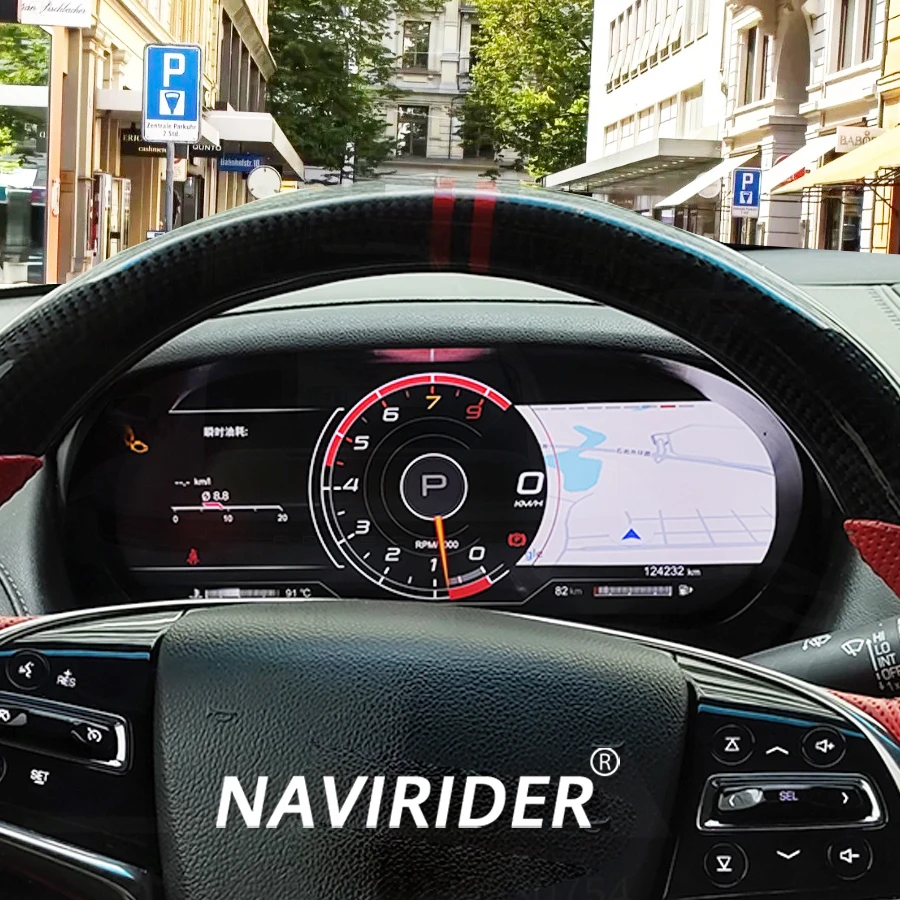 For Cadillac ATS 12.3'' Cluster Smart Instrument Car Digital Display 2014-2017 with Carplay Speedometer And HUD