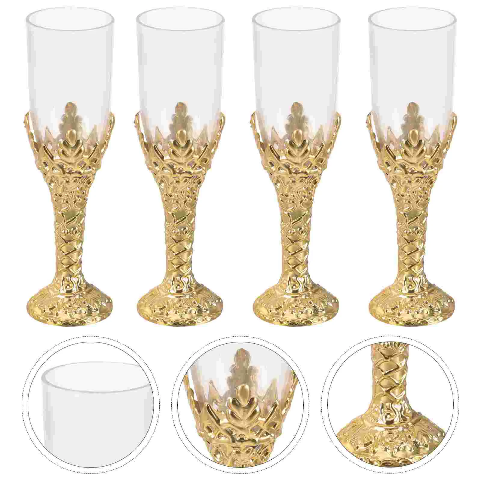 

12 Pcs Party Supplies Glass Decorations Father Communion Cups Plastic Medieval Delicate Goblet