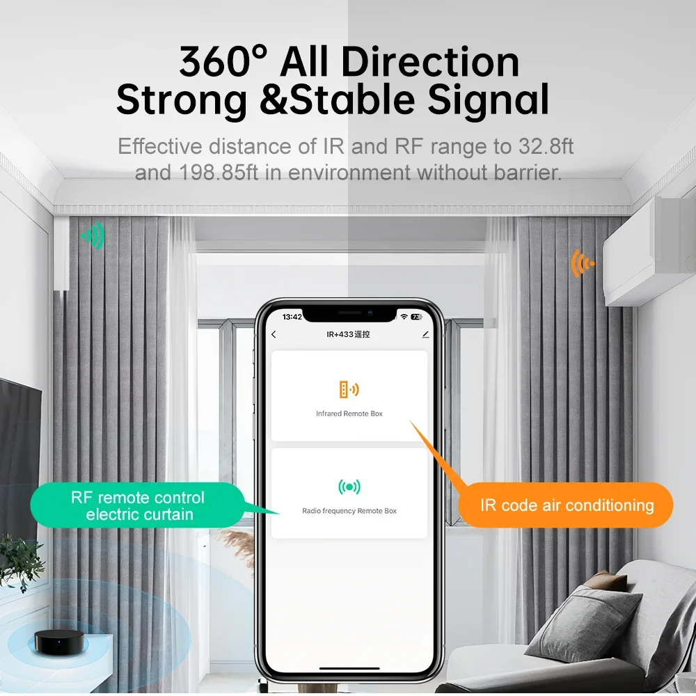 Mucda-家庭用リモコン,wifi, rf, ir,テレビ,エアコン,ユニバーサル,alexa,Google Homeで動作