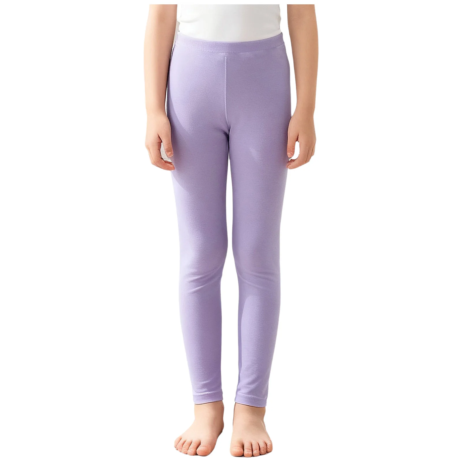 Pantaloni Termici per Bambine, Leggings Elasticizzati in Cotone per Yoga, Danza, Corsa, Abbigliamento Base Layer, Homewear e Loungewear