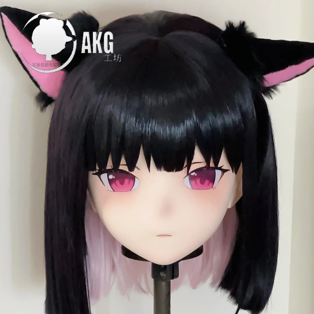 

(Al222)Customize Character Crossdressing Female/Girl Resin Full/Half Head With Lock Anime Cosplay Japanese Animego Kigurumi Mask