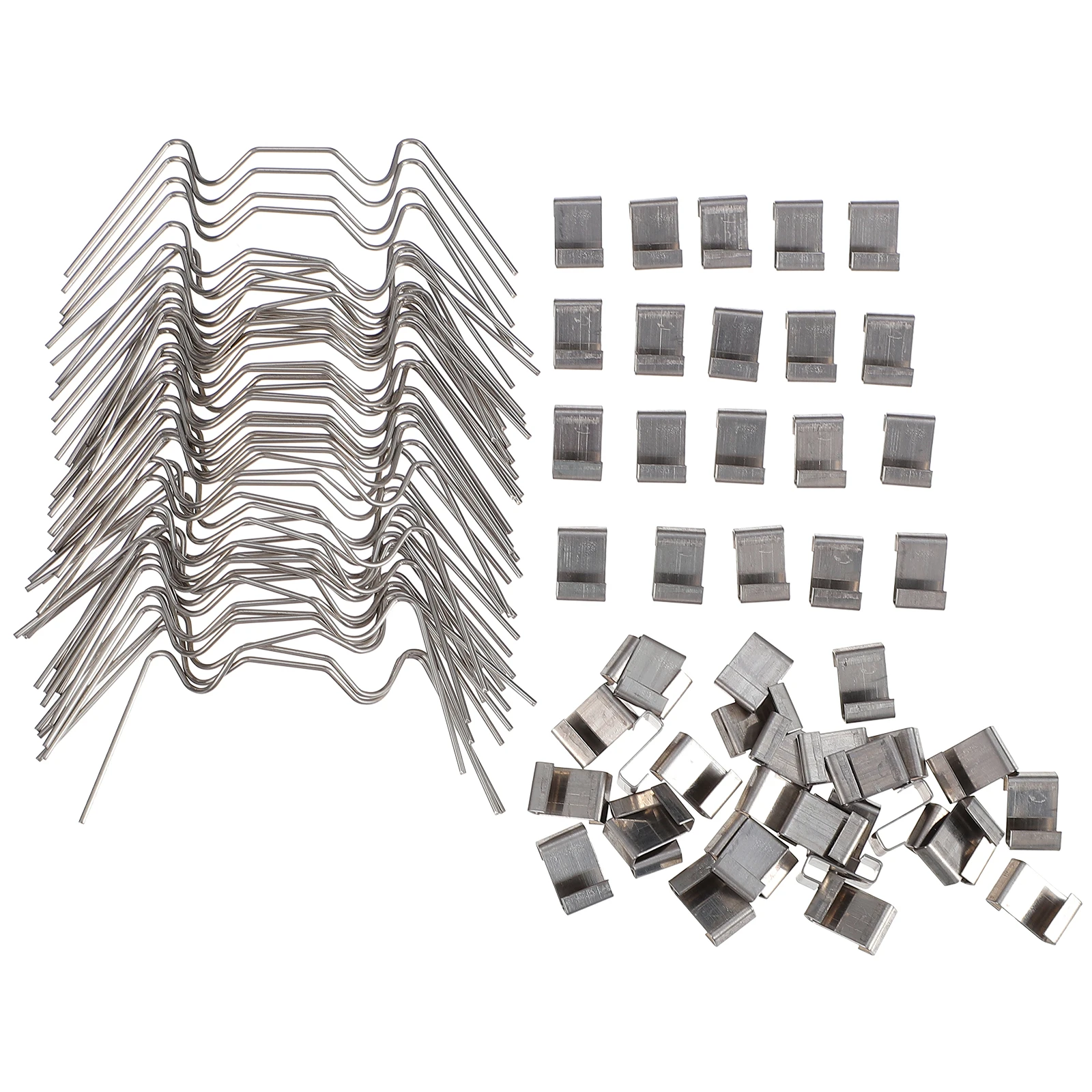 

100 Pcs Glass Clips Stainless Steel Durable Greenhouse Fixing Clamps For Frame Replacement Maintenance Gardening Supplies