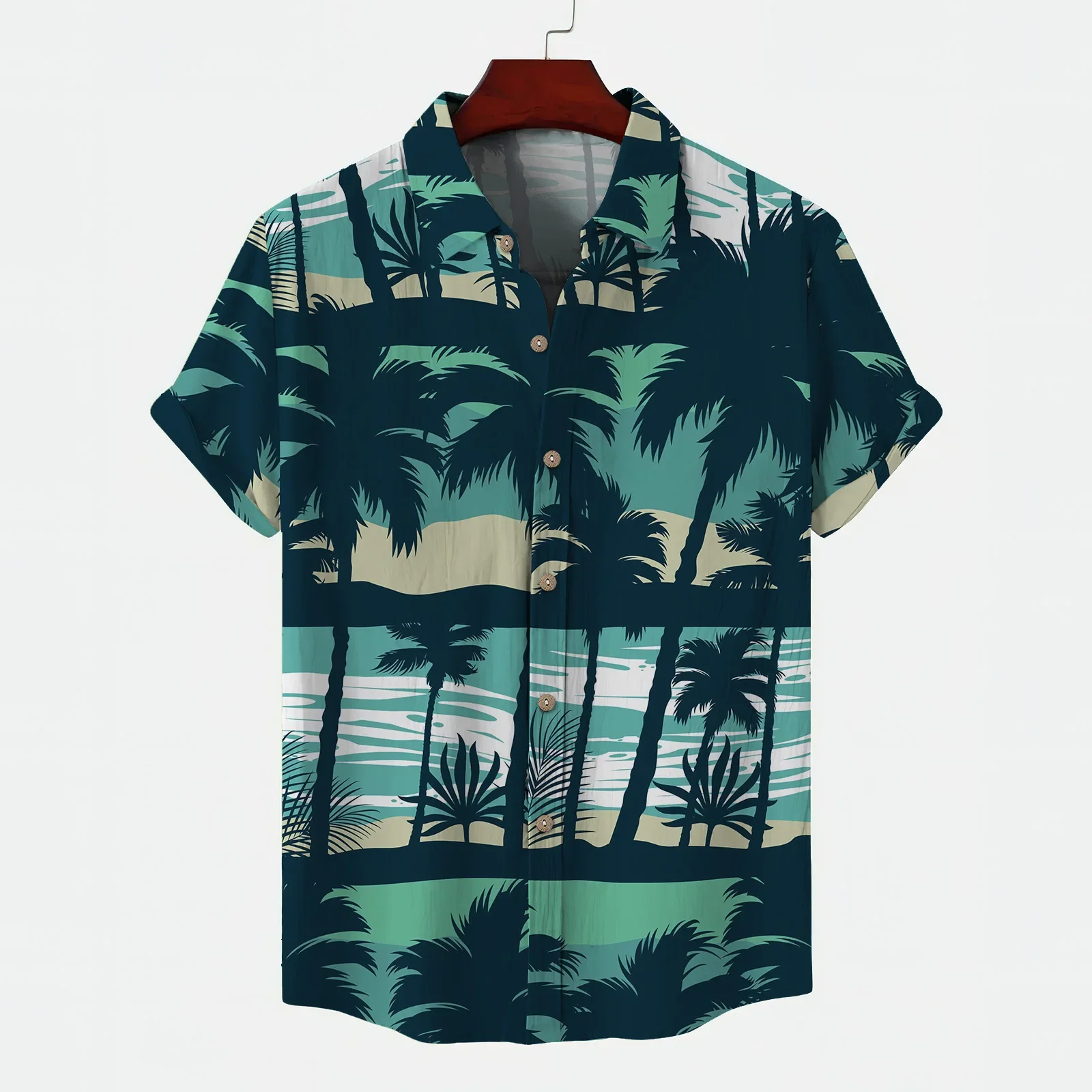 

Leisure Mens Fashion Man 2024 Trend T-shirts for Men Shirt Beach Coconut Print Short Sleeve Shirt Comfortable Men's Clothing