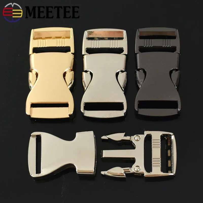 

2/4/10Pcs Meetee 20-38mm Metal Quick Release Buckle Webbing Adjust Clasps Hook for Backpack Dog Collar Safety Belt DIY Accessory