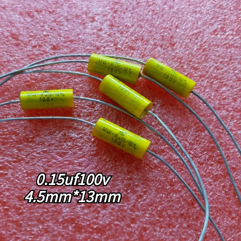 10PCS MW-R capacitor axial 0,15uf 100v 150nf 100v 154 100v 4.5X13