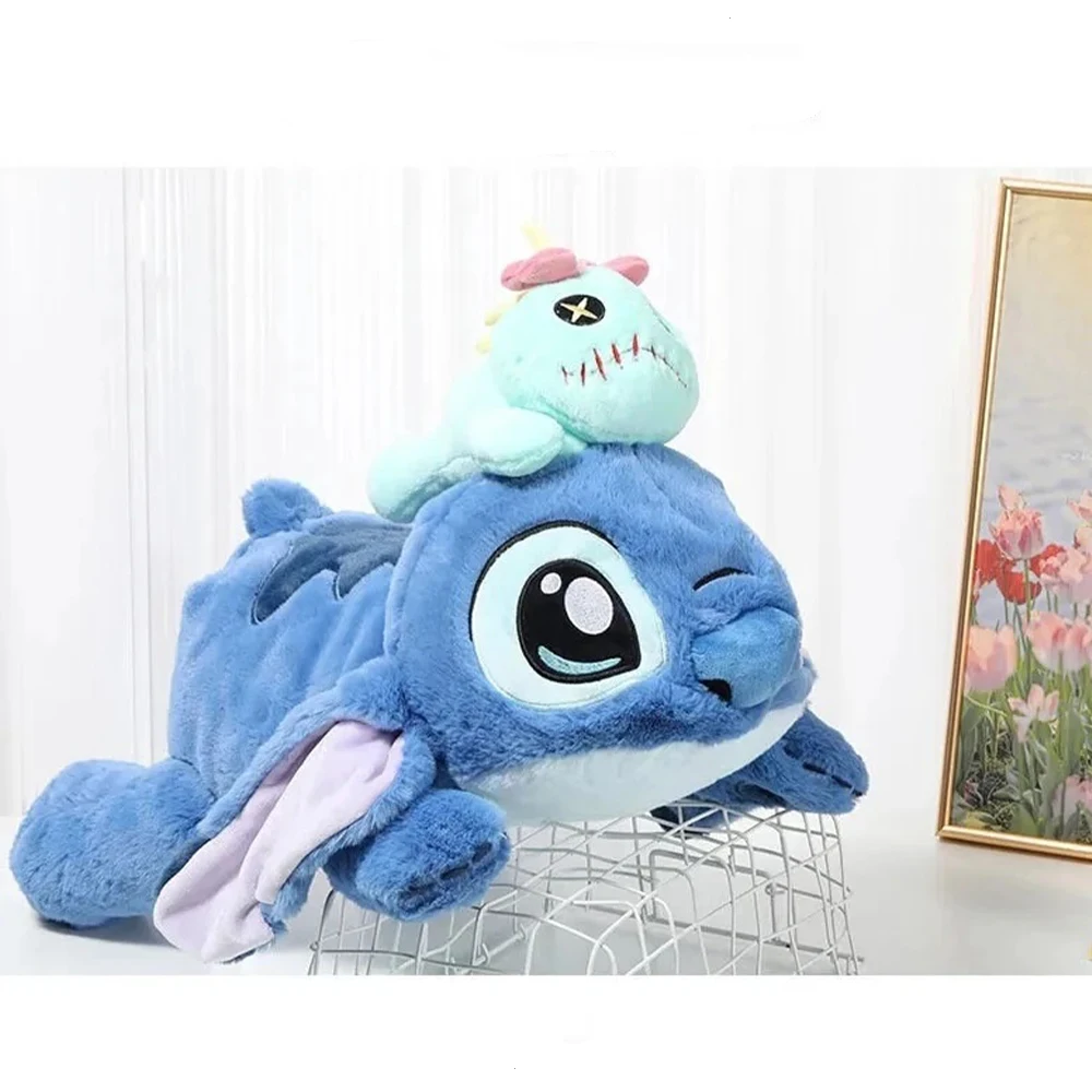 Genuine Disney 53CM Kawaii Stitch Stuffed Toy Lying Position Stitch Plush Doll Throw Pillow Birthday Gift For Friend