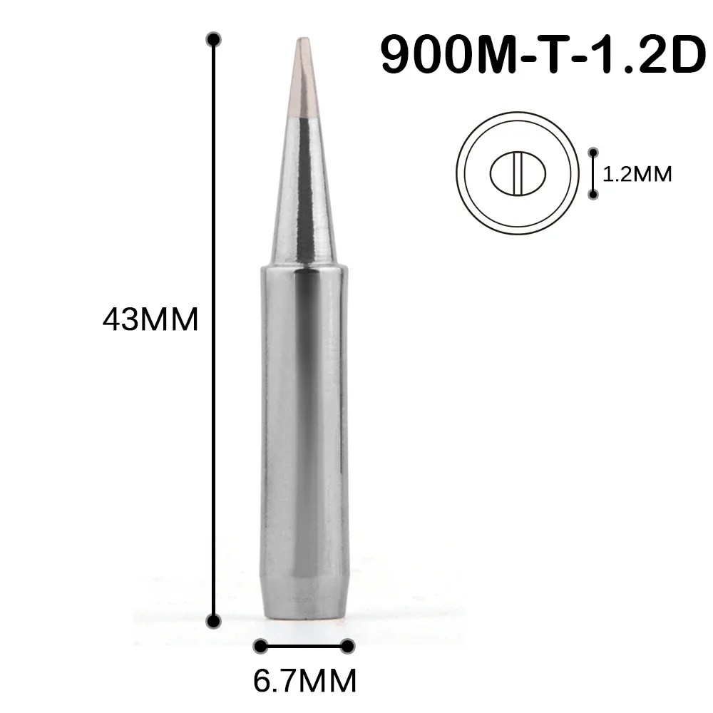 10 Piece Soldering Iron Tip Set 900M-T-I, B,K,1.2D,1.6D,2.4D,3.2D,1C,2C The Iron Head