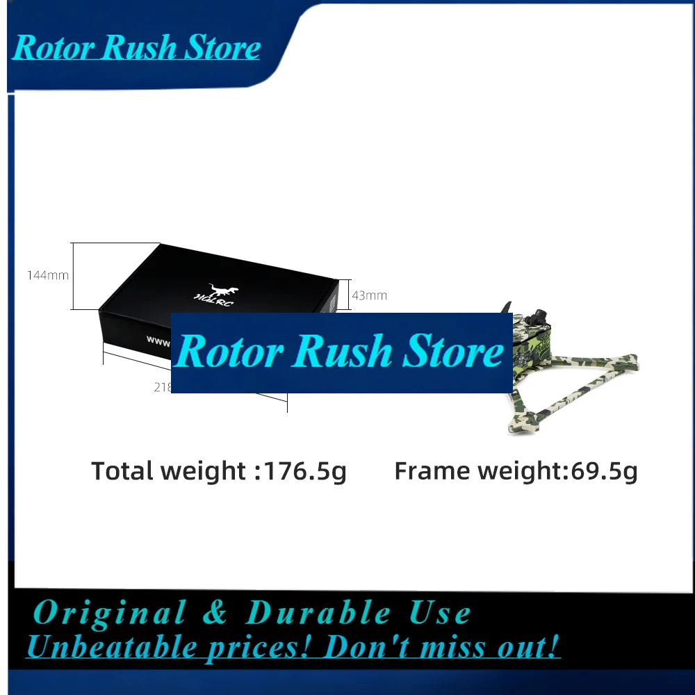 RoRuSHGLRC Wind 5 Lite V2 5-inch Camouflage Four-axis Indoor Carbon Fiber FPV Racing Frame Kit