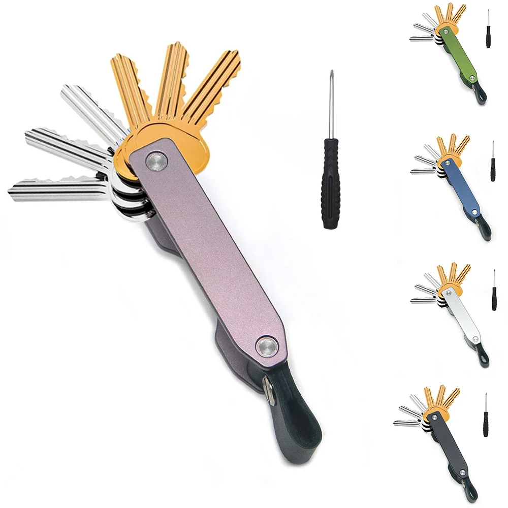 Mini organizer na klucze - kompaktowy uchwyt na klucze do etui na brelok, uchwyt na klucze, dołącz brelok do kluczy