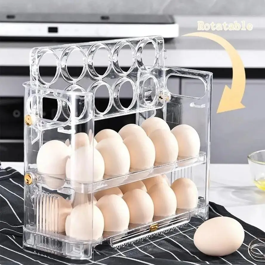 1 Pcs Egg Storage Box Refrigerator Organizer Food Containers Egg Fresh-keeping Case Holder Tray Dispenser Kitchen Storage Boxes