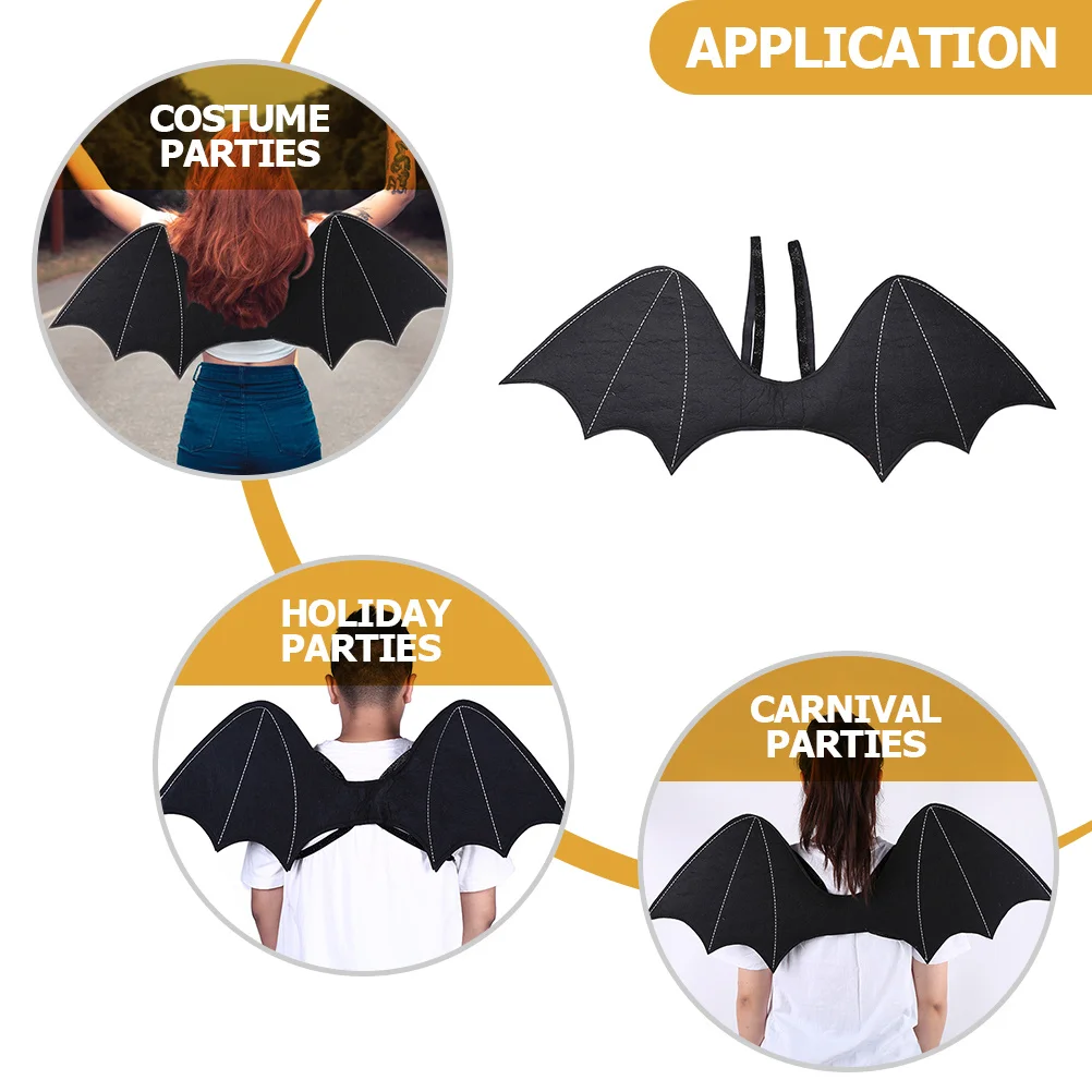 

Bat Wings Costume for Kids Devil Fairy Halloween Dress Up Fancy Wing Iron Wire Parent Child Animal Demon Cosplay Outfit