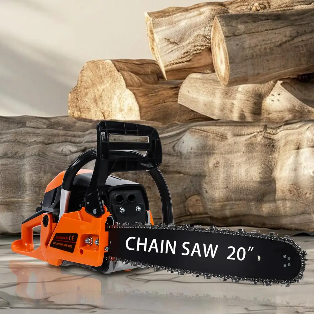 Gas Chain Saw, Strong Power High Work Efficiency 20 Inch Gas Chainsaw, Heat Dissipation 58CC 2-Stroke Cordless Logging Saw