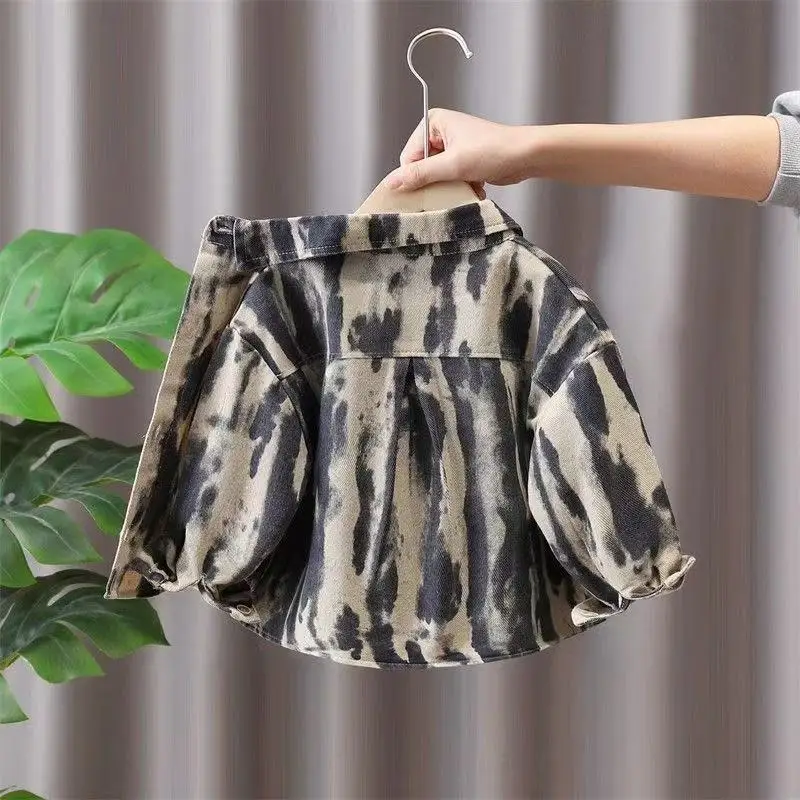 

2-9Y Boys' Shirt Coat Spring Autumn 2025 New Children's Cothes Boys Early Spring Top Baby Spring Shirt 90-150cm Kids Jacket