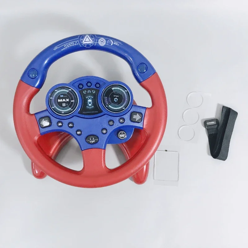 Light-Up Musical Toy Steering Wheel with Realistic Sounds & Buttons for Toddlers, Promotes Cognitive Skills & Soothing Play