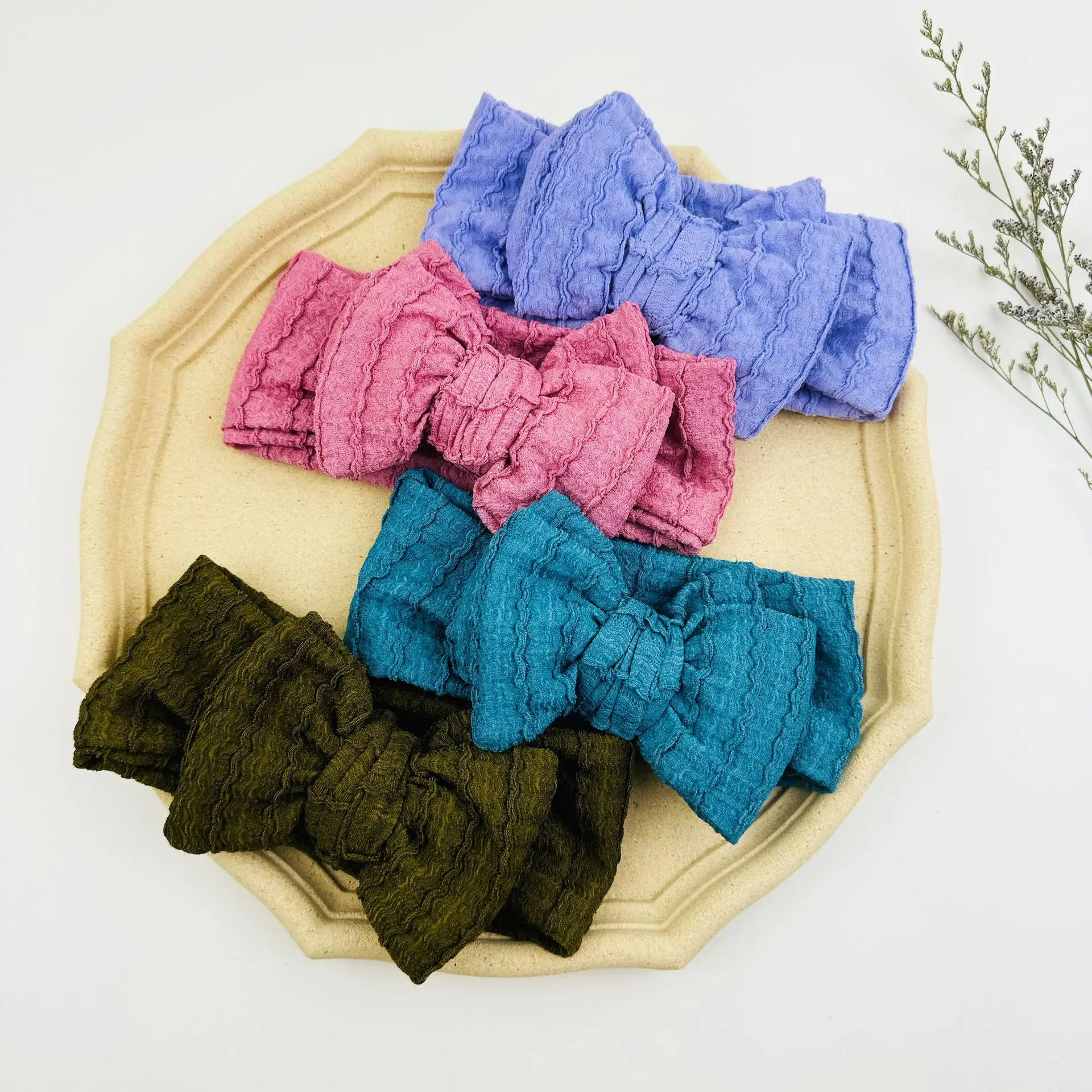

Twist Bowknot Headband for Children Hair Accessories Newborn Large Bowknot Hairbow Headbands Girls Knot Turban Headwraps Solid