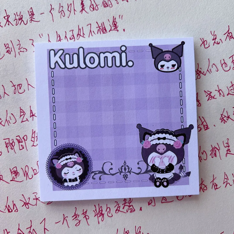 Kawaii Sanrio Anime Post Note Kuromi My Melody Cinnamoroll Post Note Stationery Girl Heart Cute Message Post Notebook