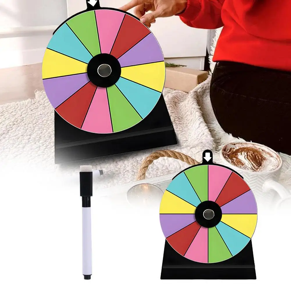 Rotating Wheel Drinking Game For Adults With Base Stand Roulette Wheel Fortune Wheel For Club Restaurant Classroom Party Sh H0J0