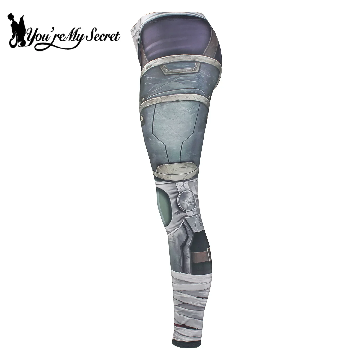 [Sei il mio segreto] Leggings da donna Stampa 3D Modello di cartone animato Pantaloni skinny Pantaloni da yoga casual Modello punk Vestito da donna