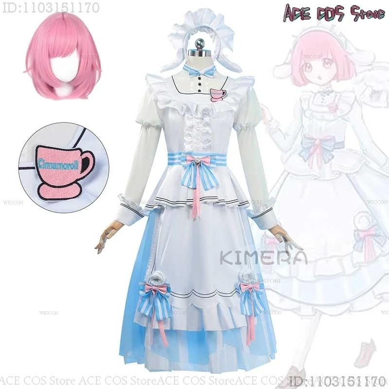 Otori Emu Otori Cosplay Costume pour filles, perruque, projet co-sanriio, Sekai, scène colorée, Pjsk, robe rose, Halloween, vêtements de jeu Lolita