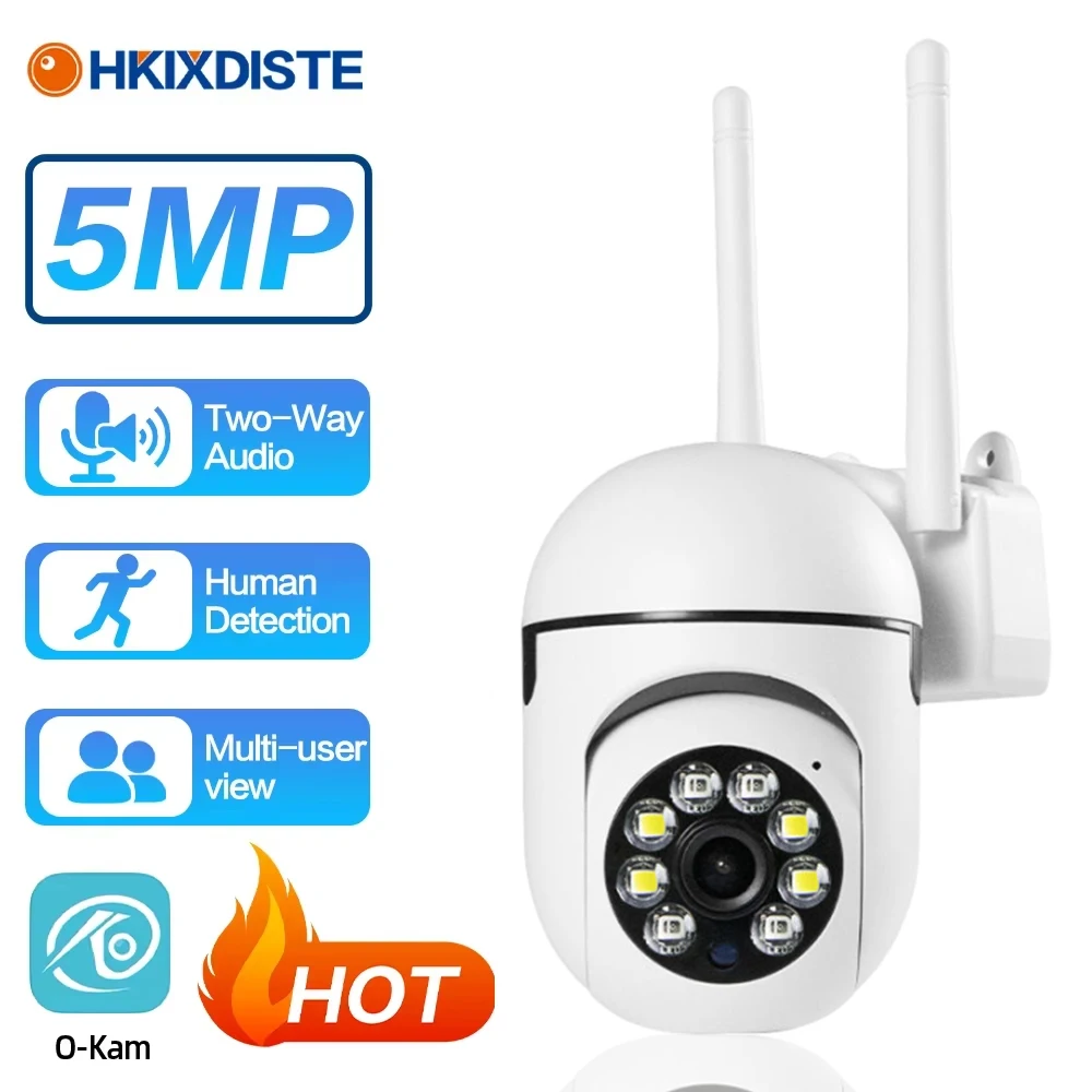 5G Dual Band WiFi Surveillance Cameras 5MP IP Camera 1080P Full Color Night Vision Security Protection CCTV Indoor Home Camera