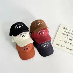 Children Cap Letter Soft Top Big Edge Sun Hat Spring& Summer Boys Baby Parent-child Baseball Caps Girls Cotton Sun Visor Caps