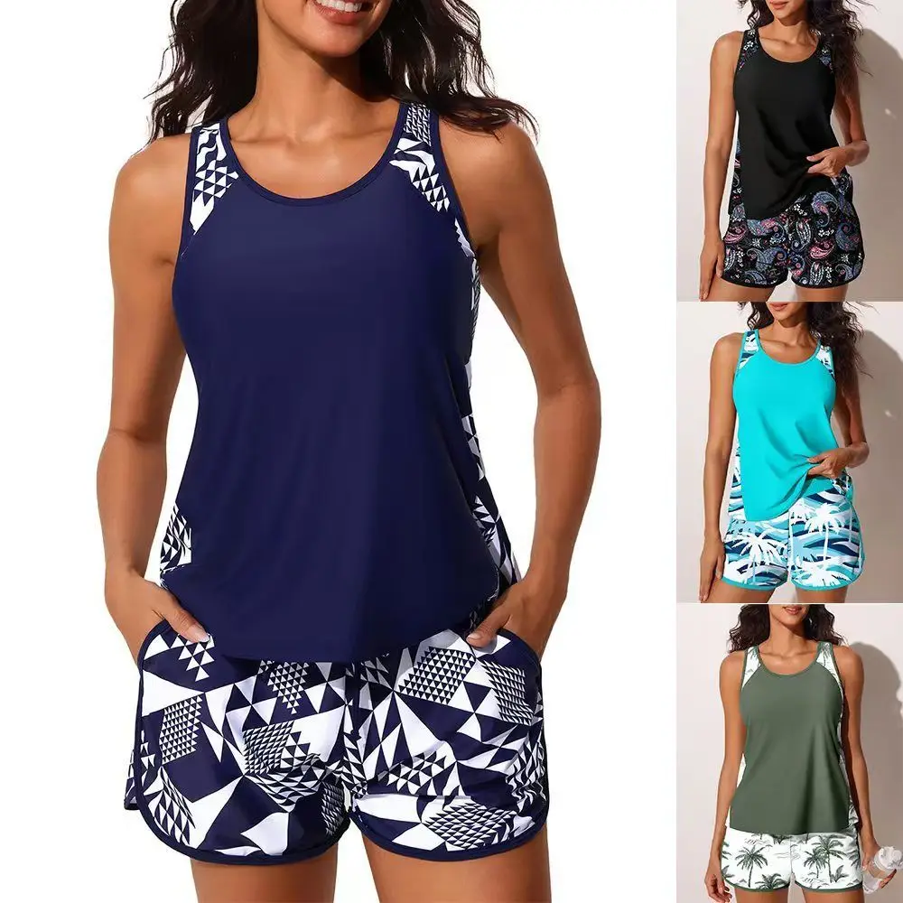 2026 New Cross-Border Two-Piece Swimsuit Vest Style Meat Concealing Slimming Hot Girl Swimwear Women's Thermal Use Bikini