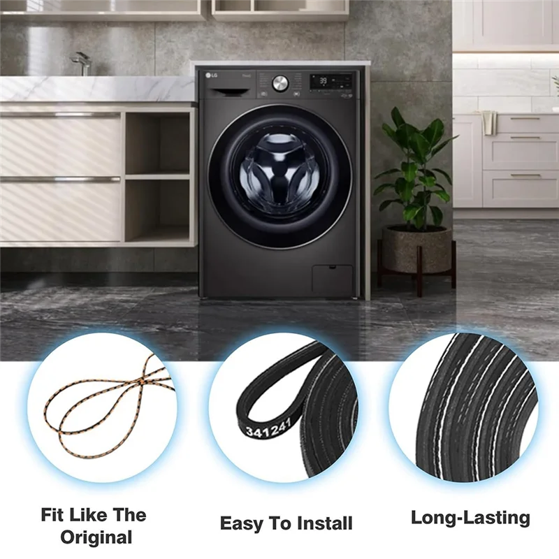 

ABUF-341241 Ремень сушильной машины и шкив двигателя 8066184 для сушилок Whirlpool, Kenmore — замена номера детали: PS11744884, W10290525
