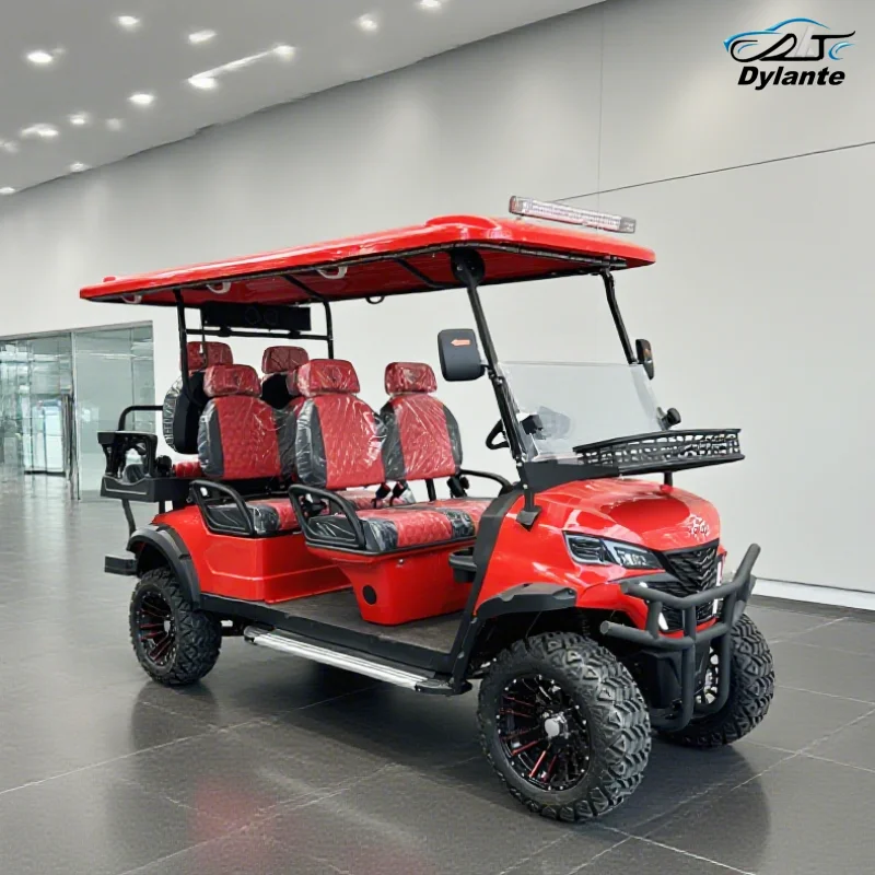 

Hot Sell Golf Club Car 60V 72V Lithium Battery 5000W AC Motor 4 6 Seater Electric Golf Buggy Cart with Rear Cargo Box