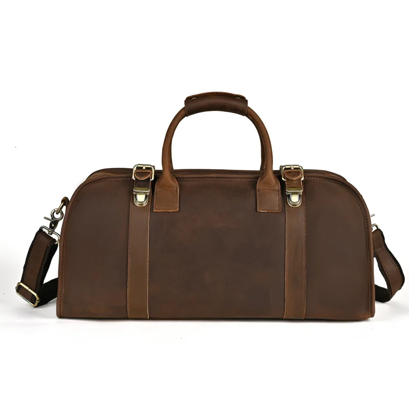 LD-1036 Men's bag, retro crazy horse leather travel bag, casual real cowhide single shoulder crossbody handbag