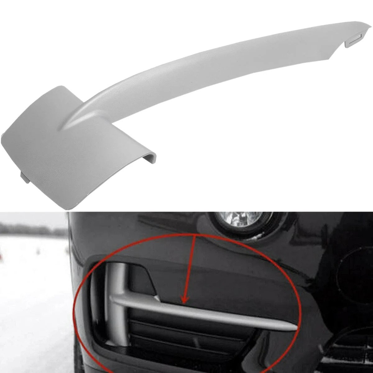 N31R_Car المصد الأمامي الأيمن مصبغة شواء غطاء الكسوة المصد السفلي للشبكة 1117303113 , 51117303114 لسيارات BMW X5 F15 2014-2017 #4