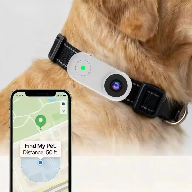 

Smart Pet GPS Tracker Camera 1080P HD Pet Collar Camera for Dogs