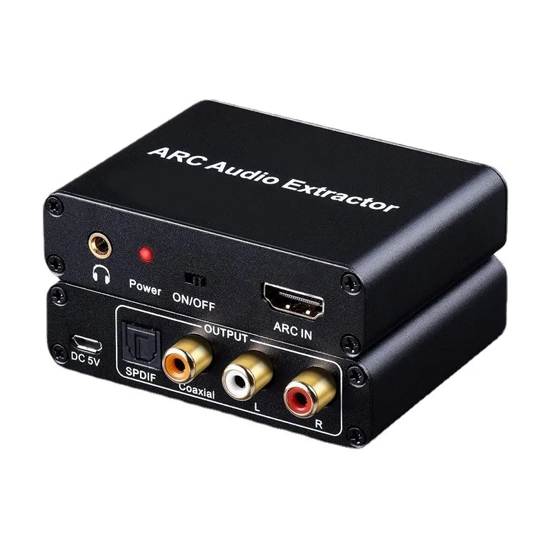 ARC AUDIO Extractor HDMI DAC ARC L/R Coaxial SPDIF Jack Extractor Return Channel Converter For Fiber RCA 3.5mm Headphone for TV