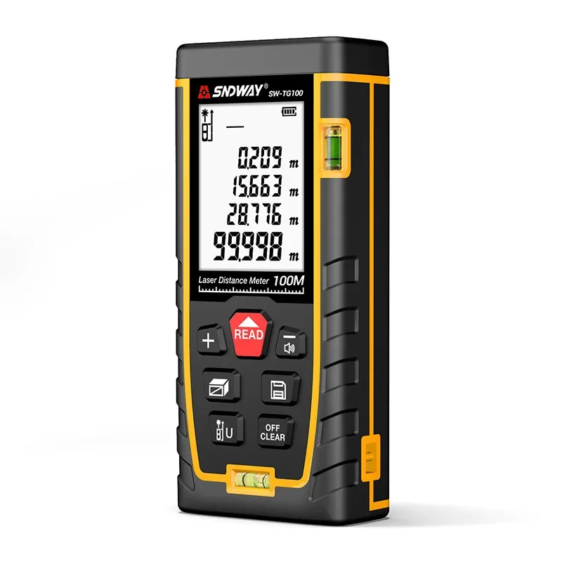 Latest SNDWAY Laser Rangefinder SW-TG50 TG120 Series 2 Inch Screen 50 70 100 120m 2 Bubble Leverl Laser Distance Meter Range Fin