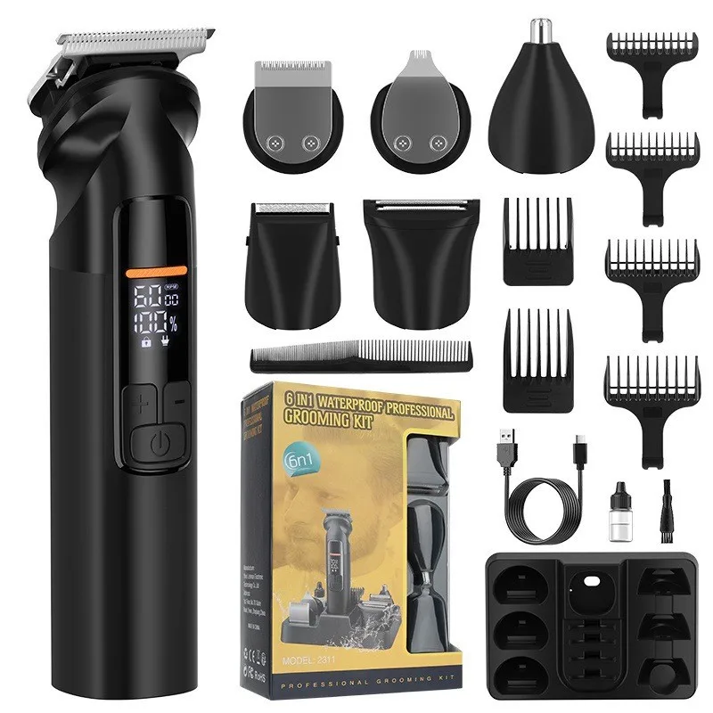 

Youpin RESUXI Digital Display 6 in 1 Hair Trimmer for Men Eyebrow Beard Trimmer Electric Hair Clipper Grooming Kit Haircut