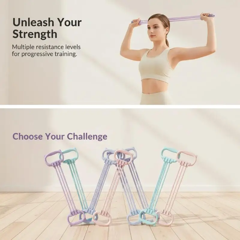 New Resistance Band With Handle And The Sports Band With Detachable Resistance Tube Are Suitable For Exercise Physical Therapy