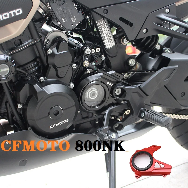 For CFMOTO 800NK modified parts, transparent clutch cover, engine side cover, 800NK accessory chain cover, left small cover