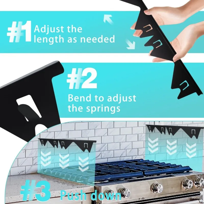 

SOFT-Наполнитель зазоров для плиты, комплект из 4 штук, легкий выдвижной комплект обрезки длины, термостойкие защитные ограждения для плиты