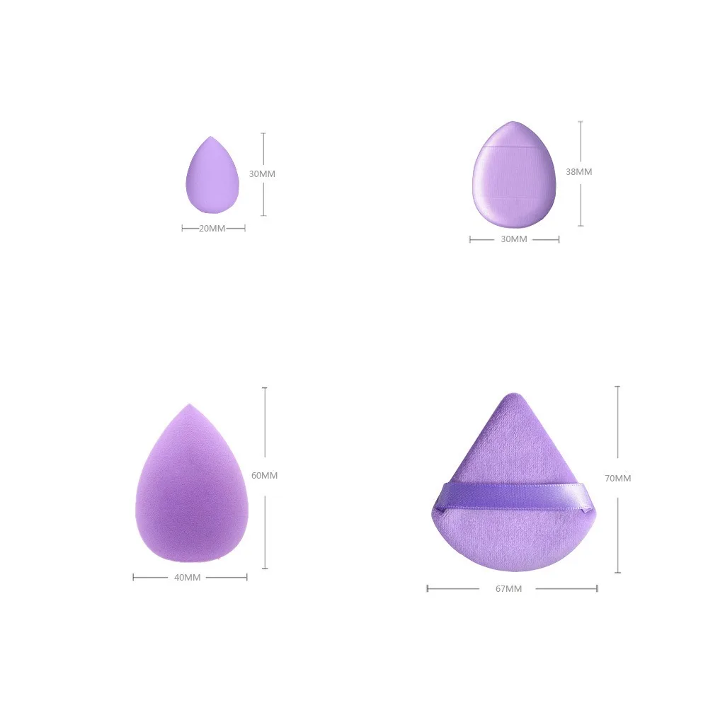 Ensemble d'éponges de maquillage noires sans Latex, 10 pièces, bouffantes d'œufs douces à double usage humide et sec pour poudre de crème liquide, tous Types de peau, mélangeur