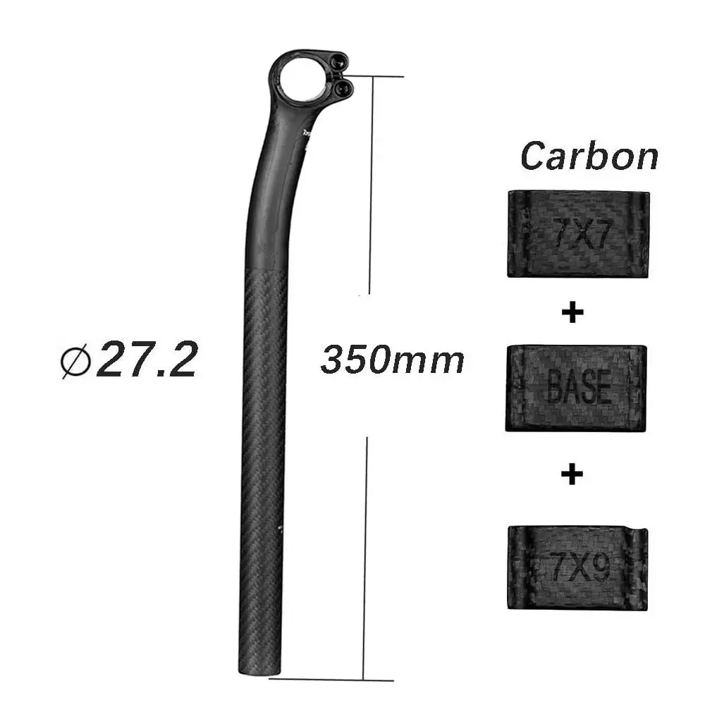 ELITA ONE Carbon-Sattelstütze, Versatz 5/20 mm, 25,4/27,2/30,9/31,6 MTB/Rennrad-Sattelstütze, ultraleicht, 150 g, Carbonfaser-Halbschale