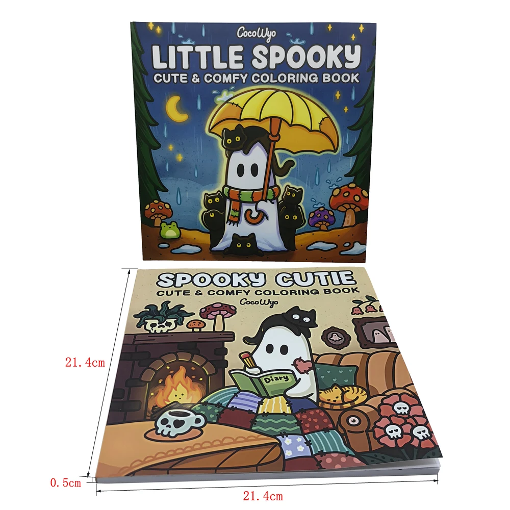 Spooky Cutie,Coloring Book,Halloween Theme Adorable Creepy Creatures,For Relaxation, Educational Doodles Book for Children Gifts