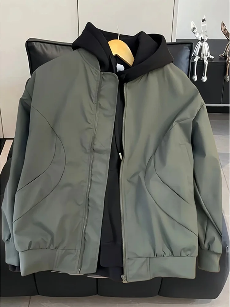 

Military een MA Pilot Jaet Men's Spring Autumn ort Baseball Sle CleanFit oulder American Retro Outerwear Coat