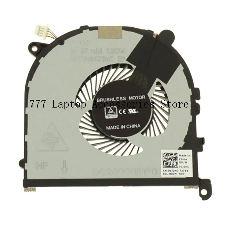 Laptop CPU Fan For DELL XPS 15 9560 DFS501105PR0T FJ6P 0VJ2HC VJ2HC DC5V 0.5A