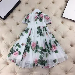 New girl dress flower cotton baby dress fairy white floral dress children's clothing wholesale