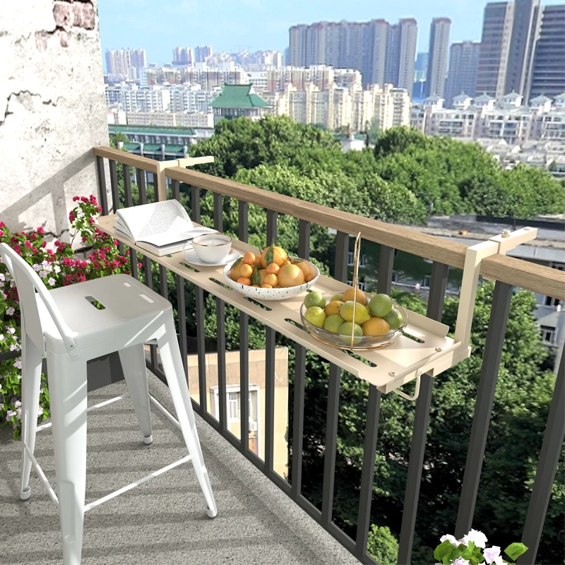

Wrought iron balcony bar table railing hanging leisure small guardrail hanging rust protection sun protection