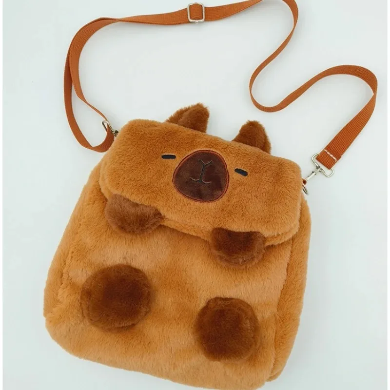 Capybara Plush Backpack Kawaii Fashion Plushie Doll Fur Bag Children\'s Bag Shoulder Bag Mini Knapsack Bags Gifts For Girlfriend