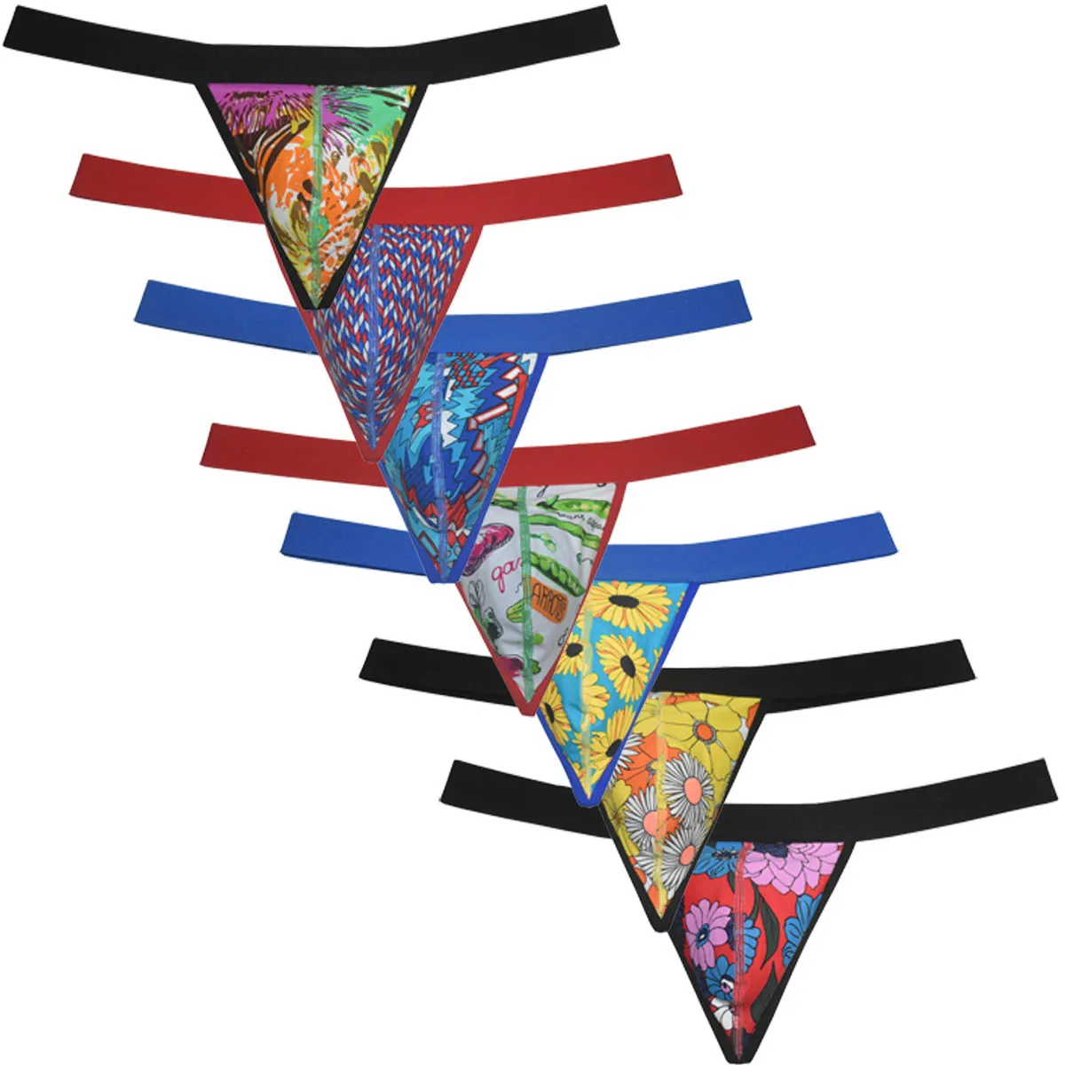 

Cheeky ‍️String Thong Men's Underwear Slip Enhancing Pouch Male Bikini Briefs Stretchy Ultrathin Tangas Lingerie Beach Printed